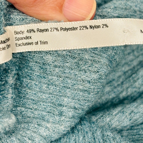 Soma Lounge Pajama Set Women XL Blue Waffle Long Sleeve Long Pants Cozy Casual - Picture 9 of 16